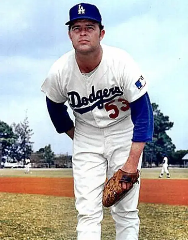 DON DRYSDALE Los Angeles Dodgers 1969 Away Majestic Throwback Baseball Jersey 