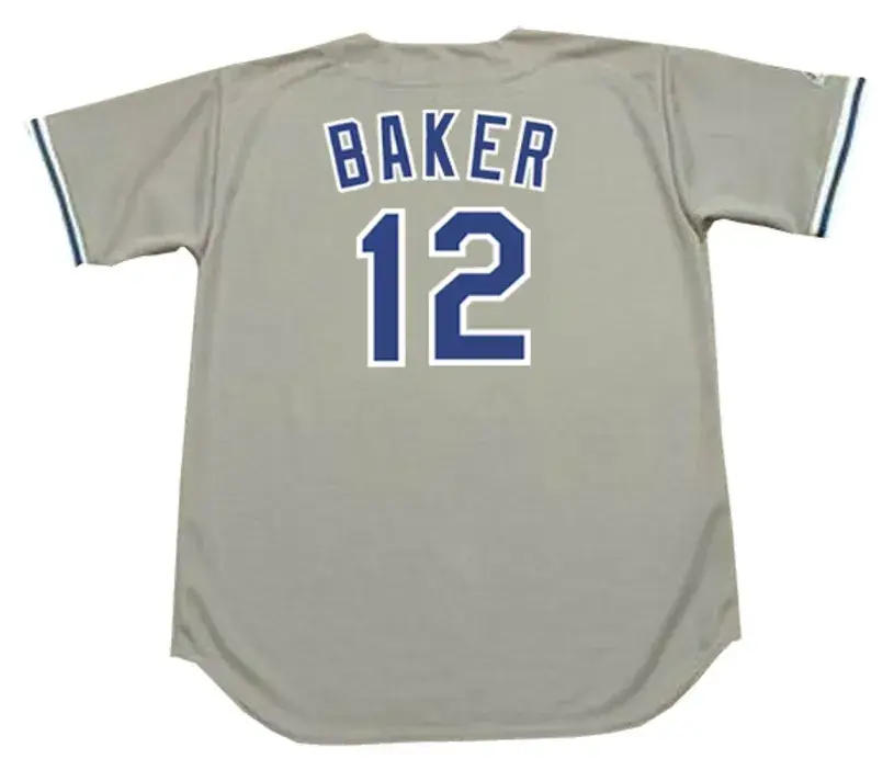 DUSTY BAKER Los Angeles Dodgers 1981 Majestic Throwback Away Baseball Jersey 