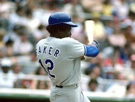 DUSTY BAKER Los Angeles Dodgers 1981 Majestic Throwback Away Baseball Jersey 