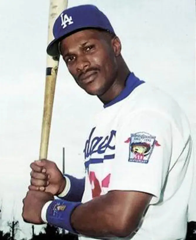 ERIC DAVIS Los Angeles Dodgers 1993 Majestic Cooperstown Throwback Home Jersey 