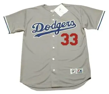 ERIC DAVIS Los Angeles Dodgers 1993 Majestic Throwback Away Baseball Jersey