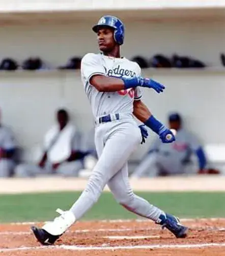 ERIC DAVIS Los Angeles Dodgers 1993 Majestic Throwback Away Baseball Jersey 