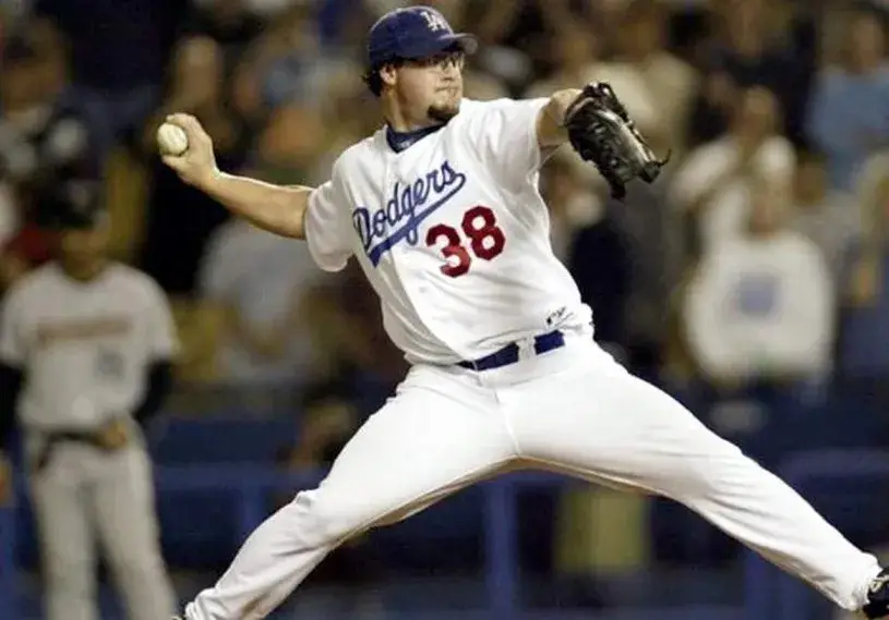 ERIC GAGNE Los Angeles Dodgers 2001 Home Majestic Throwback Baseball Jersey 