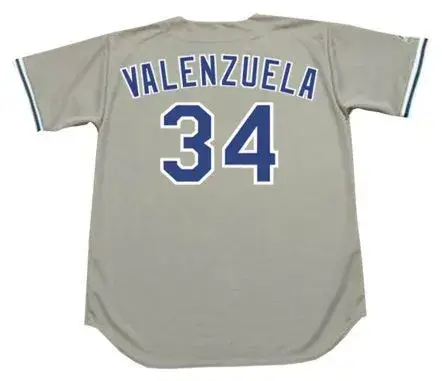 FERNANDO VALENZUELA Los Angeles Dodgers 1981 Away Majestic Throwback Baseball Jersey 