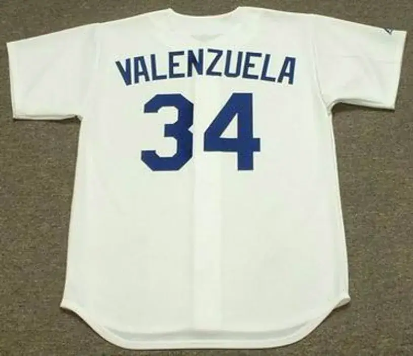 FERNANDO VALENZUELA Los Angeles Dodgers 1981 Home Majestic Throwback Baseball Jersey 