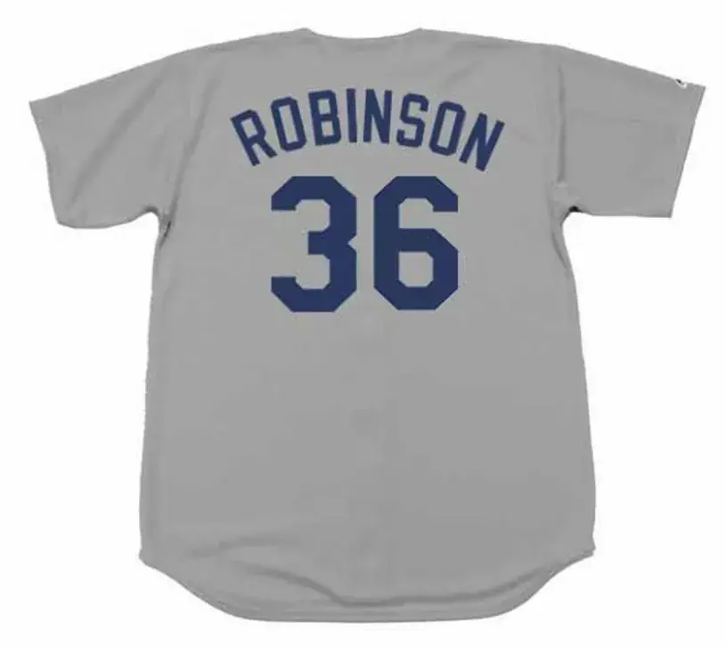 FRANK ROBINSON Los Angeles Dodgers 1972 Away Majestic Throwback Baseball Jersey 
