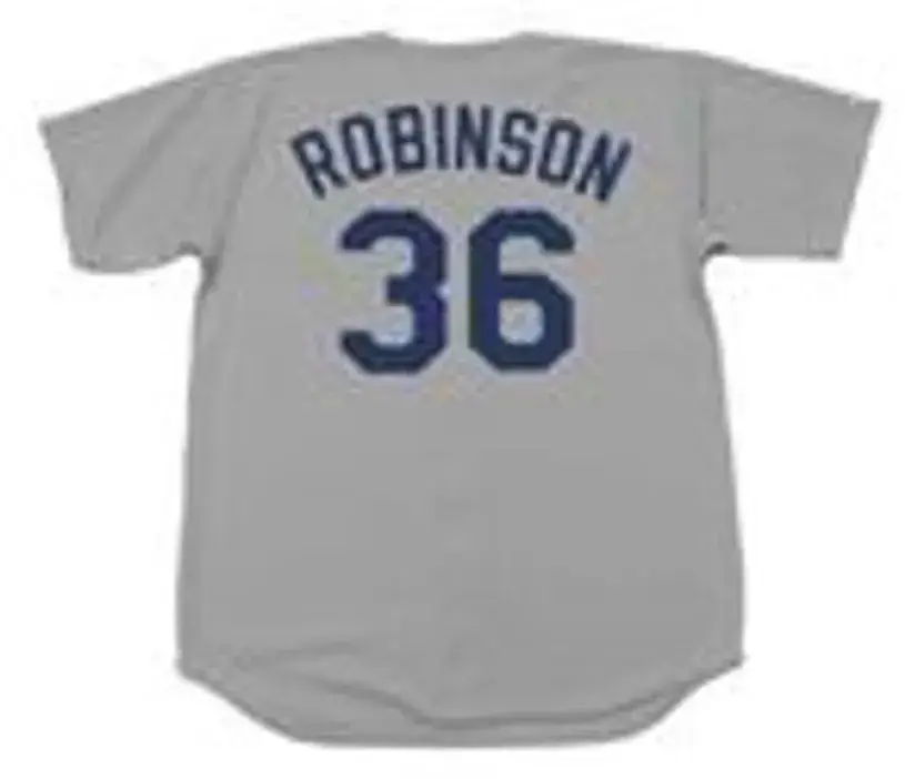 FRANK ROBINSON Los Angeles Dodgers 1972 Away Majestic Throwback Baseball Jersey 
