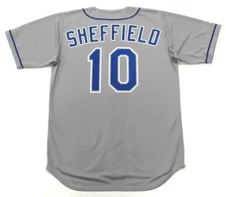 GARY SHEFFIELD Los Angeles Dodgers 2001 Majestic Throwback Away Baseball Jersey 