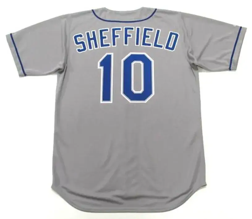 GARY SHEFFIELD Los Angeles Dodgers 2001 Majestic Throwback Away Baseball Jersey 