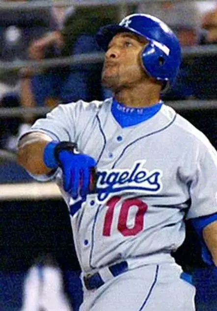 GARY SHEFFIELD Los Angeles Dodgers 2001 Majestic Throwback Away Baseball Jersey 