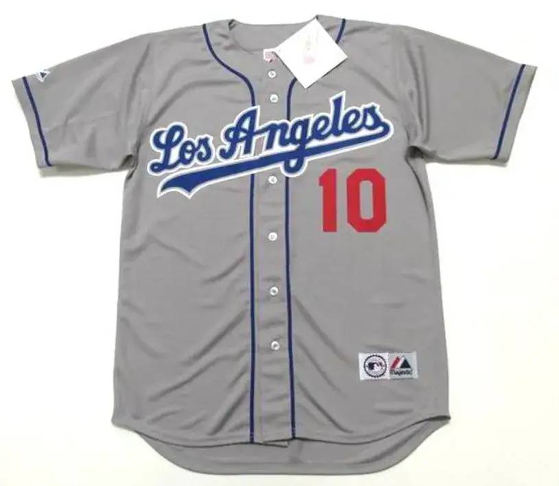 HIDEO NOMO Los Angeles Dodgers 2002 Away Majestic Baseball Throwback Jersey