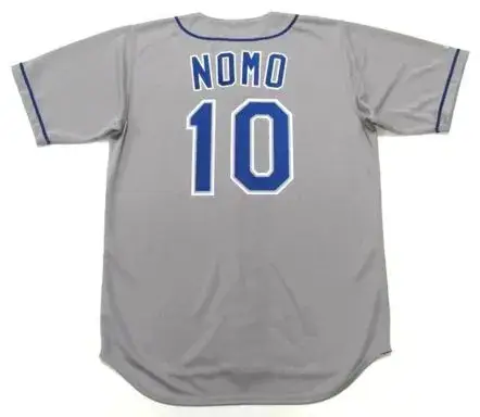 HIDEO NOMO Los Angeles Dodgers 2002 Away Majestic Baseball Throwback Jersey 