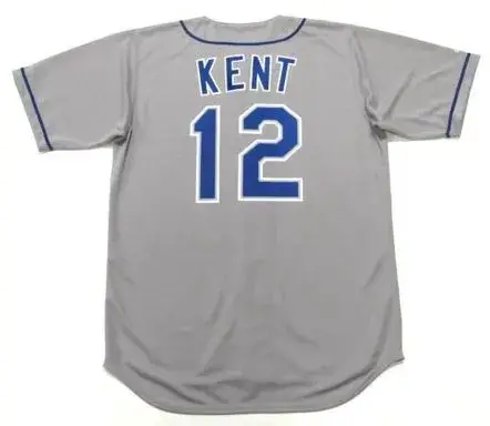 JEFF KENT Los Angeles Dodgers 2005 Majestic Throwback Away Baseball Jersey 