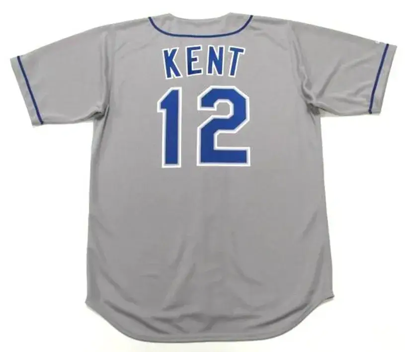 JEFF KENT Los Angeles Dodgers 2005 Majestic Throwback Away Baseball Jersey 