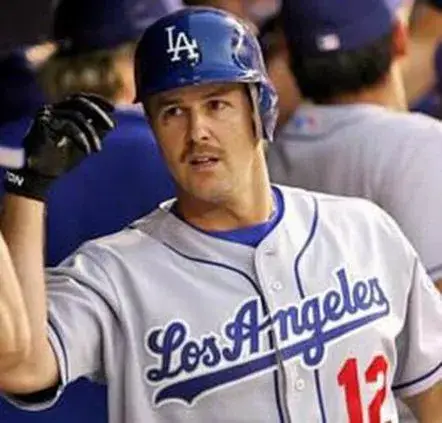 JEFF KENT Los Angeles Dodgers 2005 Majestic Throwback Away Baseball Jersey 