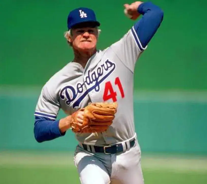 JERRY REUSS Los Angeles Dodgers 1981 Majestic Throwback Away Baseball Jersey 