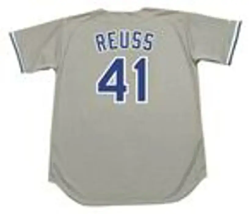 JERRY REUSS Los Angeles Dodgers 1981 Majestic Throwback Away Baseball Jersey 