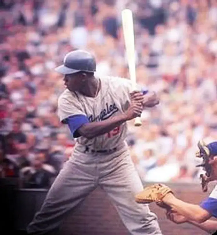JIM GILLIAM Los Angeles Dodgers 1960’s Majestic Cooperstown Away Baseball Jersey 
