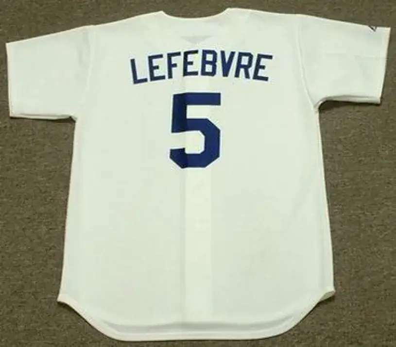 JIM LEFEBVRE Los Angeles Dodgers 1960’s Majestic Cooperstown Throwback Jersey 