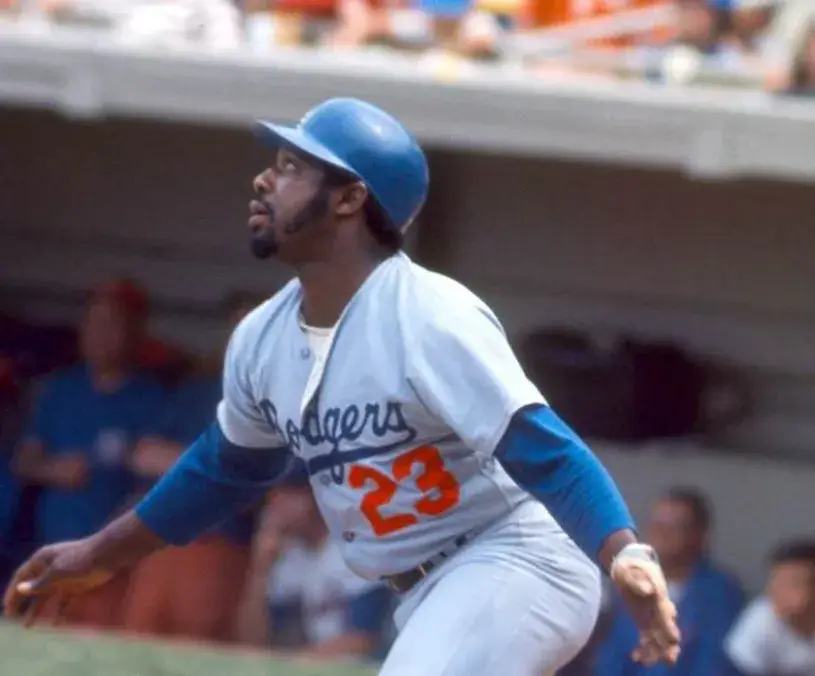 JIMMY WYNN Los Angeles Dodgers 1974 Away Majestic Throwback Baseball Jersey 