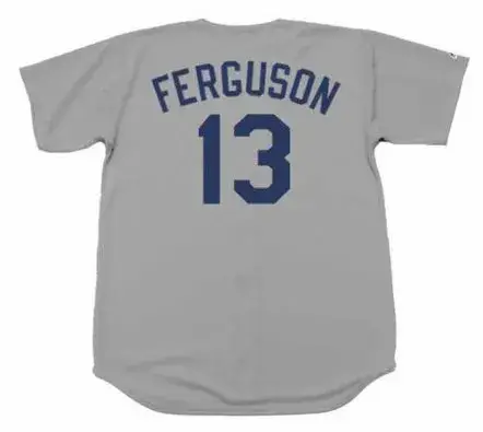 JOE FERGUSON Los Angeles Dodgers 1974 Away Majestic Throwback Baseball Jersey 