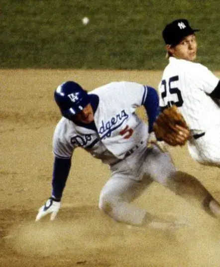 JOHNNY OATES Los Angeles Dodgers 1977 Away Majestic Baseball Throwback Jersey 