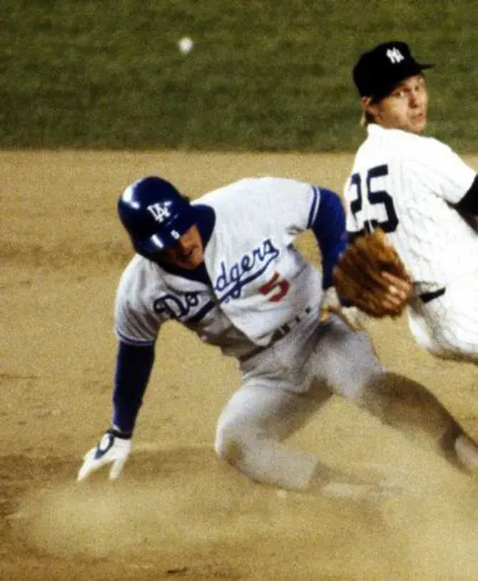JOHNNY OATES Los Angeles Dodgers 1977 Away Majestic Baseball Throwback Jersey 