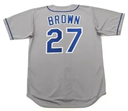 KEVIN BROWN Los Angeles Dodgers 1999 Majestic Throwback Away Baseball Jersey 