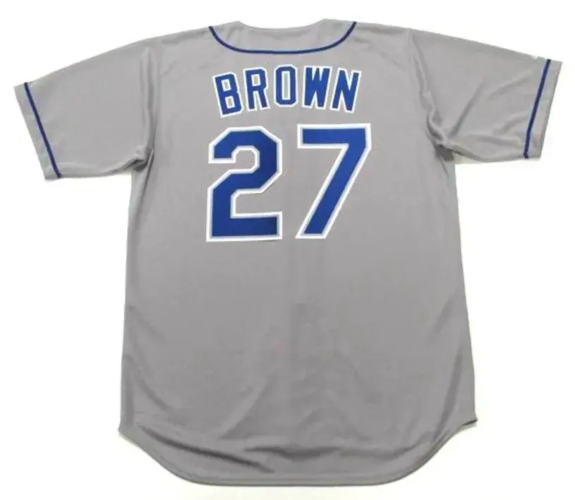 KEVIN BROWN Los Angeles Dodgers 1999 Majestic Throwback Away Baseball Jersey 
