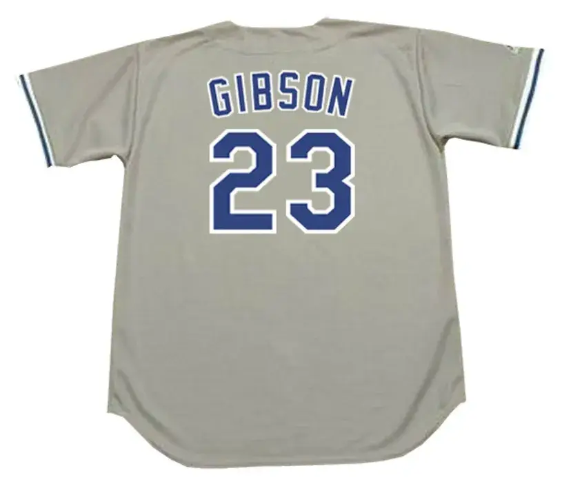 KIRK GIBSON Los Angeles Dodgers 1988 Majestic Throwback Away Baseball Jersey 