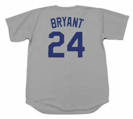 KOBE BRYANT Los Angeles Dodgers 1960’s Away Majestic Throwback Baseball Jersey