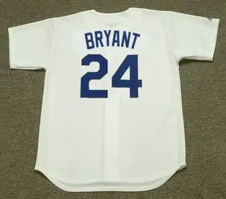 KOBE BRYANT Los Angeles Dodgers 1980’s Home Majestic Throwback Baseball Jersey 