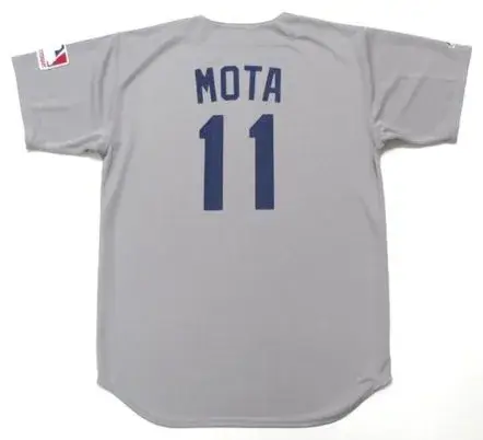 MANNY MOTA Los Angeles Dodgers 1969 Majestic Throwback Away Baseball Jersey 