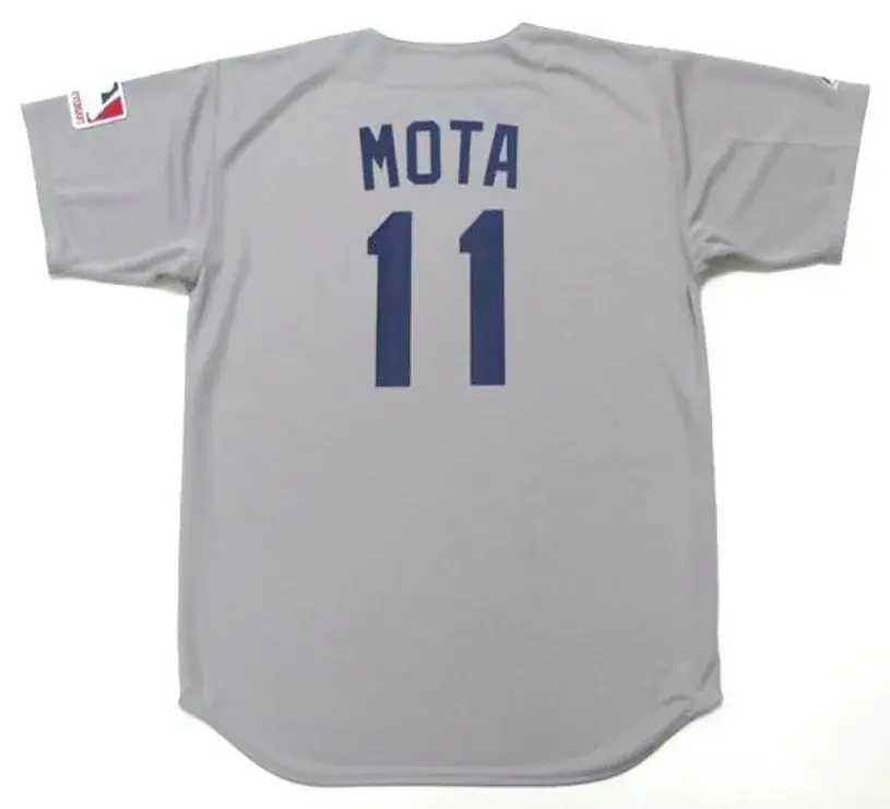 MANNY MOTA Los Angeles Dodgers 1969 Majestic Throwback Away Baseball Jersey 