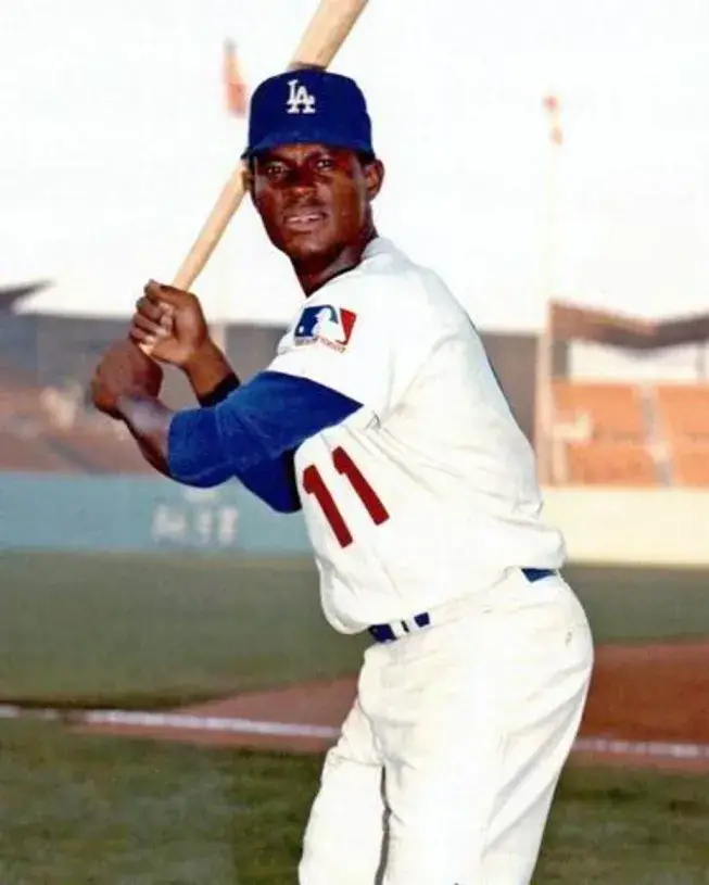 MANNY MOTA Los Angeles Dodgers 1969 Majestic Throwback Away Baseball Jersey 