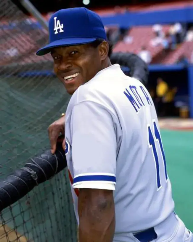 MANNY MOTA Los Angeles Dodgers 1978 Majestic Throwback Away Baseball Jersey 