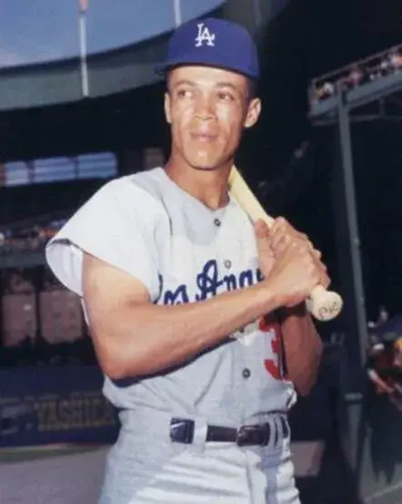MAURY WILLS Los Angeles Dodgers 1969 Majestic Cooperstown Away Baseball Jersey 
