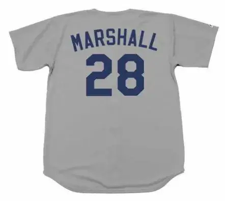 MIKE MARSHALL Los Angeles Dodgers 1974 Away Majestic Throwback Baseball Jersey 