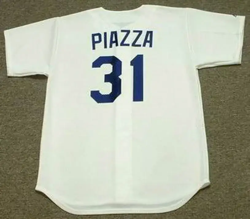 MIKE PIAZZA Los Angeles Dodgers 1993 Majestic Cooperstown Throwback Home Jersey 