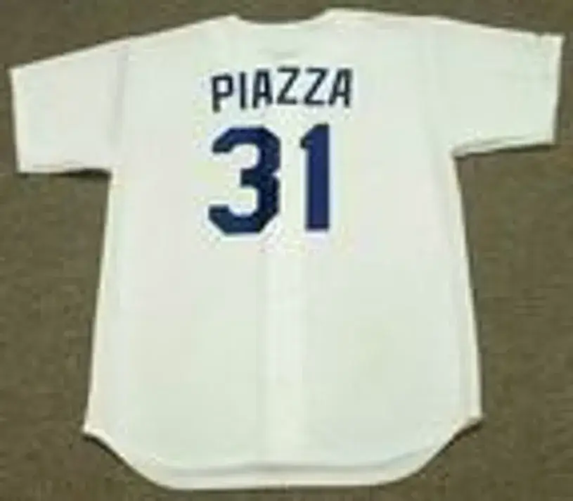 MIKE PIAZZA Los Angeles Dodgers 1993 Majestic Cooperstown Throwback Home Jersey 