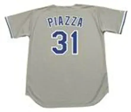 MIKE PIAZZA Los Angeles Dodgers 1995 Majestic Throwback Away Baseball Jersey 