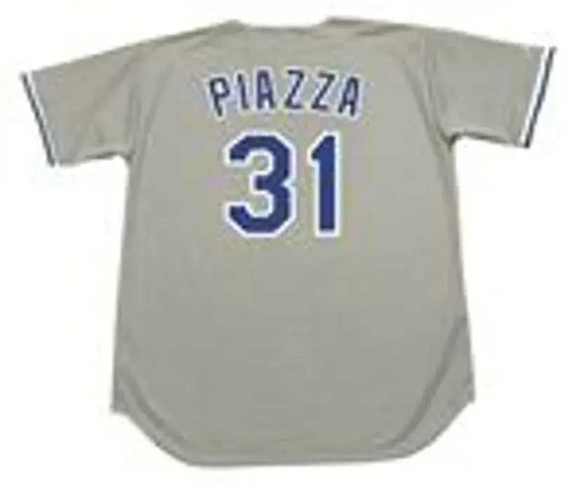 MIKE PIAZZA Los Angeles Dodgers 1995 Majestic Throwback Away Baseball Jersey 