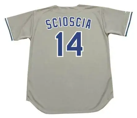 MIKE SCIOSCIA Los Angeles Dodgers 1988 Majestic Throwback Away Baseball Jersey 