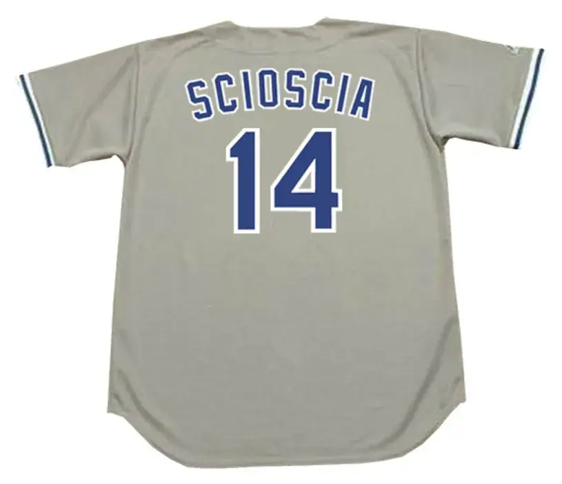 MIKE SCIOSCIA Los Angeles Dodgers 1988 Majestic Throwback Away Baseball Jersey 