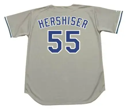 OREL HERSHISER Los Angeles Dodgers 1988 Away Majestic Throwback Baseball Jersey 