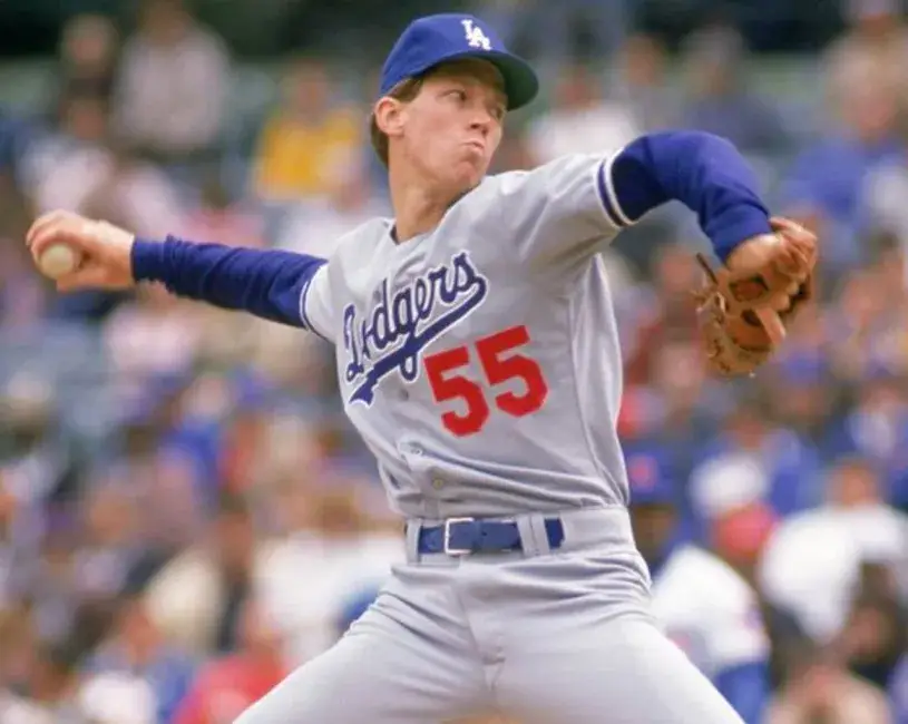 OREL HERSHISER Los Angeles Dodgers 1988 Away Majestic Throwback Baseball Jersey 