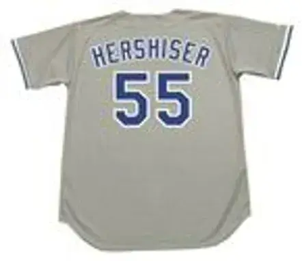 OREL HERSHISER Los Angeles Dodgers 1988 Away Majestic Throwback Baseball Jersey 