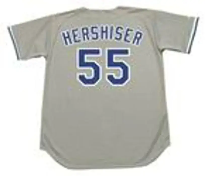 OREL HERSHISER Los Angeles Dodgers 1988 Away Majestic Throwback Baseball Jersey 