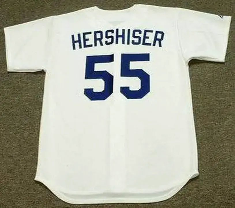 OREL HERSHISER Los Angeles Dodgers 1988 Home Majestic Throwback Baseball Jersey 