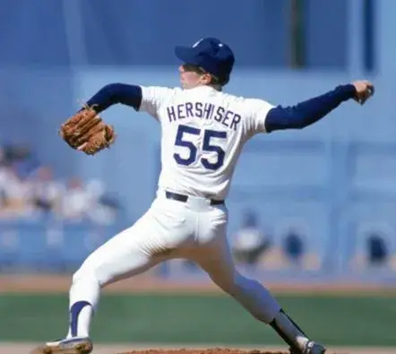 OREL HERSHISER Los Angeles Dodgers 1988 Home Majestic Throwback Baseball Jersey 